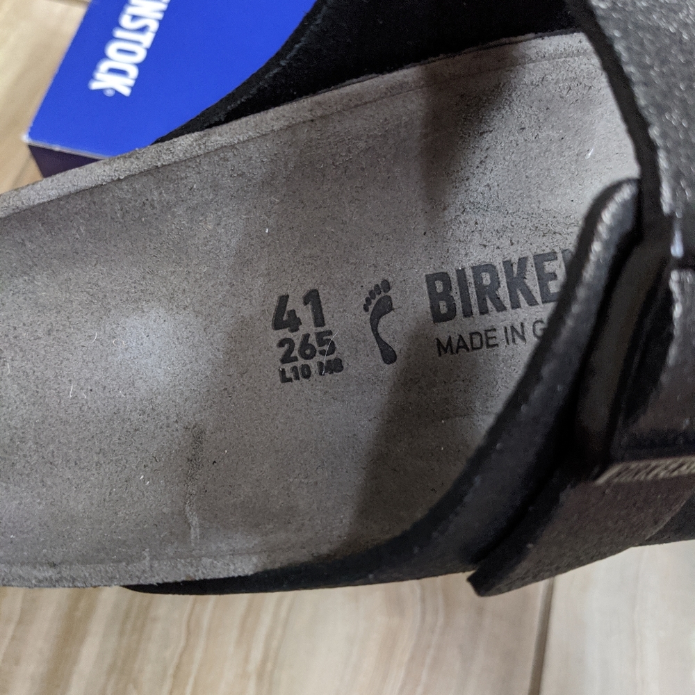 Birkenstock Black Metallic Arizona Sandal - Picture 7 of 8